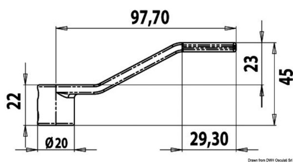 Leva ricambio alzap. mm 45 - 38.159.80